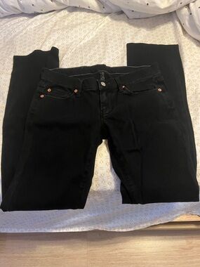 7 For All Mankind Black Skinny Jeans